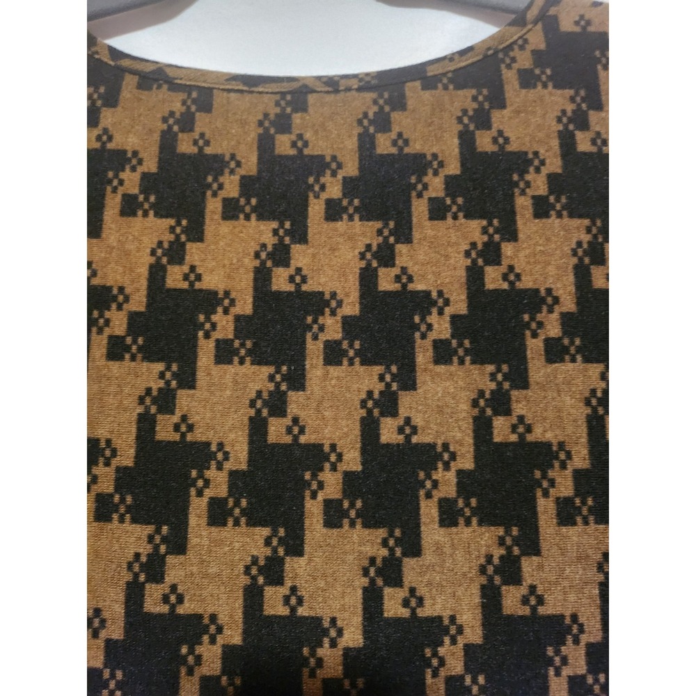 Ronni Nicole,Elegant Hounds Tooth,Brown Dress,Diamond ,Sz 12, Longsleeve Sweater - Picture 10 of 16